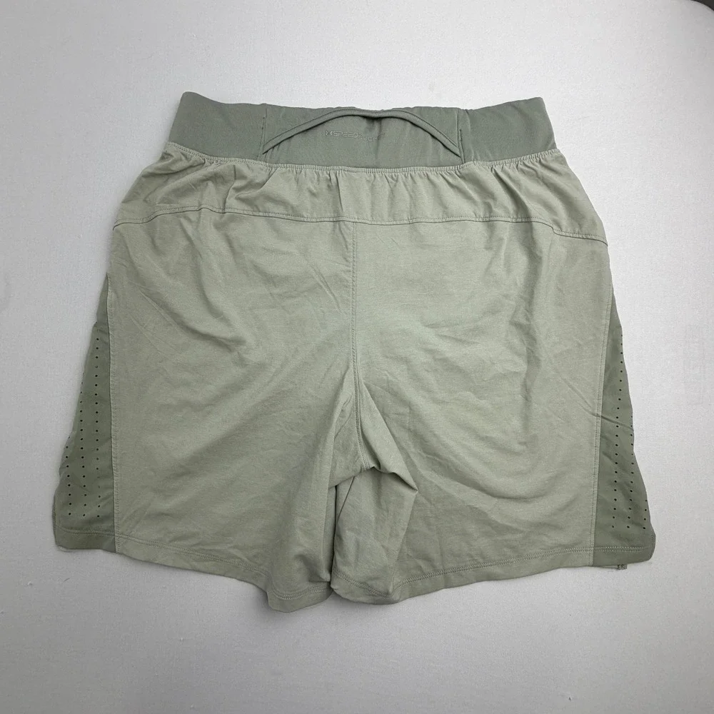 Under Armour Speedpocket Shorts Womens M Green Excellent Running Athletic